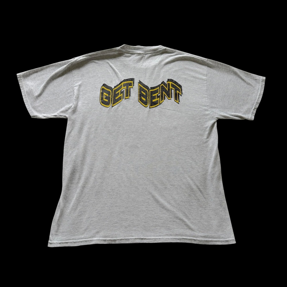 Bundle 2 Jerzees Guise's Garage Get Bent T-Shirt Gray Large